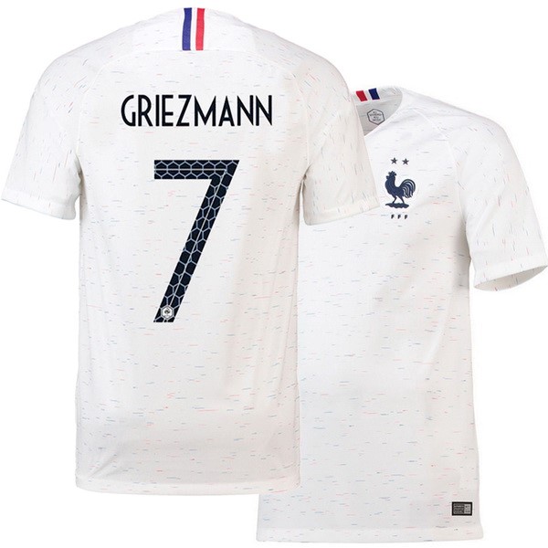 Camiseta Francia Replica Segunda Ropa Griezmann 2018 Blanco